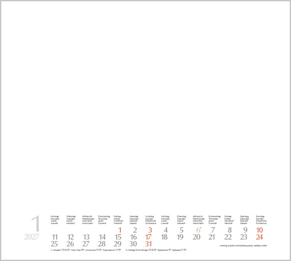 Weitere Ansicht: Foto-Malen-Basteln Bastelkalender quer weiß 2027
