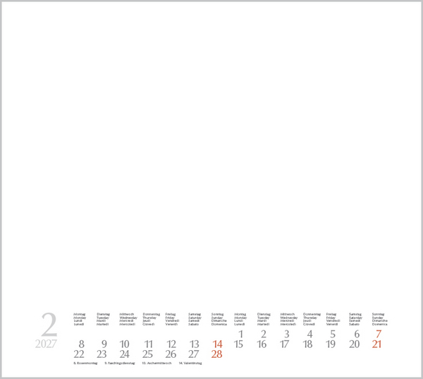 Weitere Ansicht: Foto-Malen-Basteln Bastelkalender quer weiß 2027
