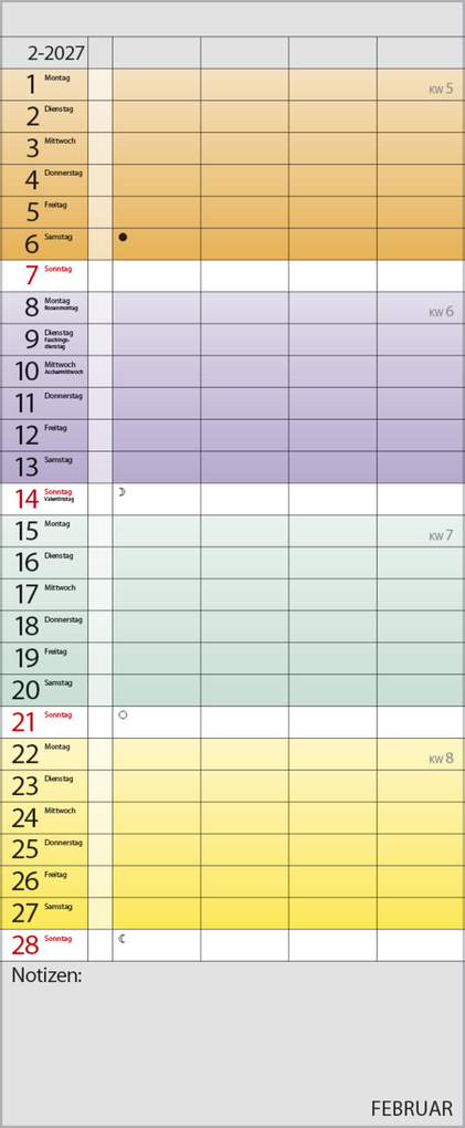 Weitere Ansicht: Familienplaner Farbenspiel 2027
