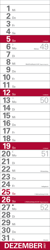 Weitere Ansicht: XXL Planer Großdruck rot 2027