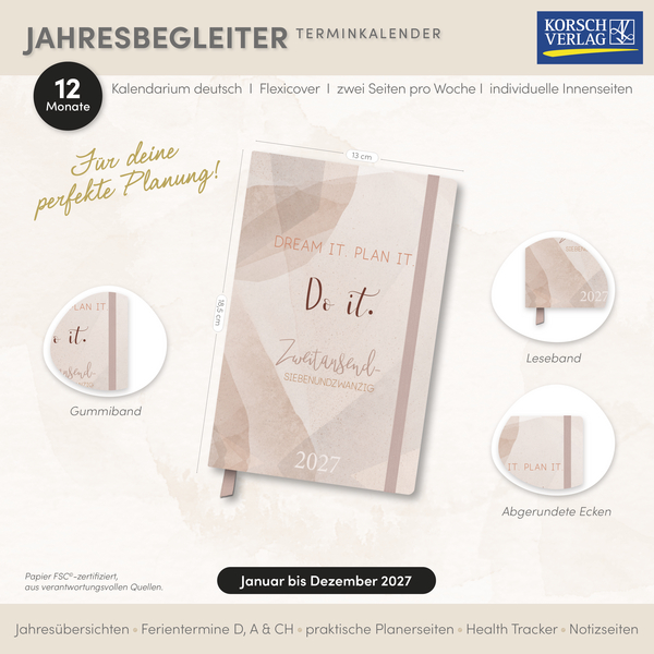 Weitere Ansicht: Terminkalender Jahresbegleiter Plan it 2027