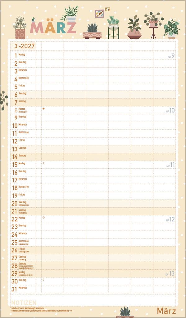 Weitere Ansicht: Familienplaner Happy Plants 2027