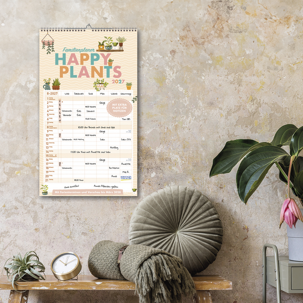 Weitere Ansicht: Familienplaner Happy Plants 2027