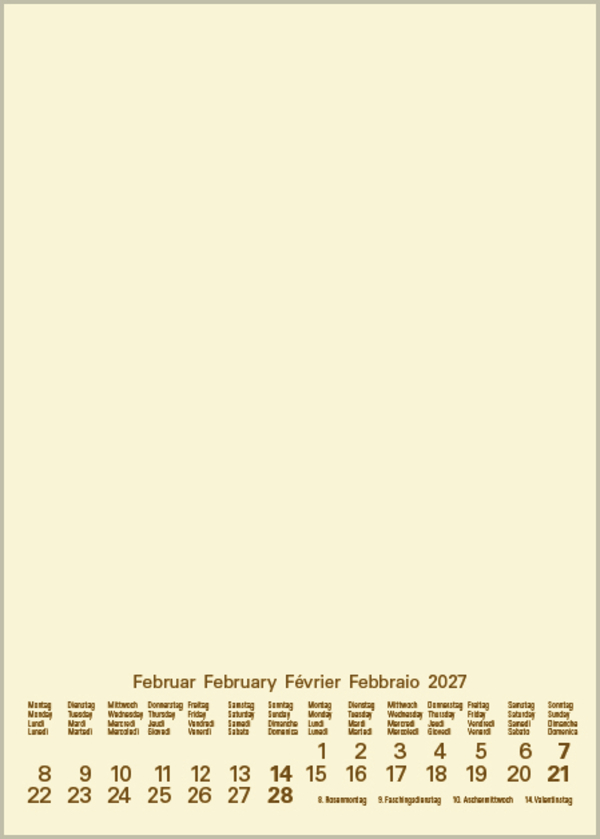 Weitere Ansicht: Foto-Malen-Basteln Bastelkalender A5 chamois 2027