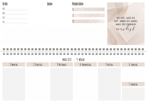 Weitere Ansicht: Tischkalender quer Plan it 2027