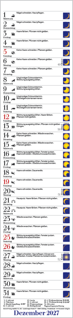 Weitere Ansicht: Mond-Langplaner 2027