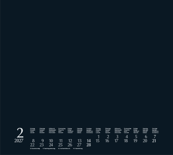Weitere Ansicht: Foto-Malen-Basteln Bastelkalender quer schwarz 2027
