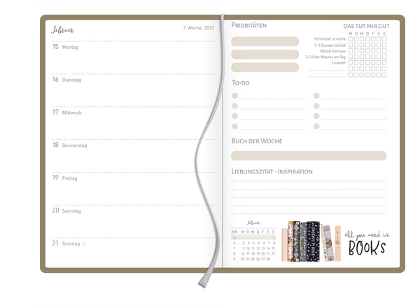 Weitere Ansicht: Terminkalender Jahresbegleiter Booklove 2027