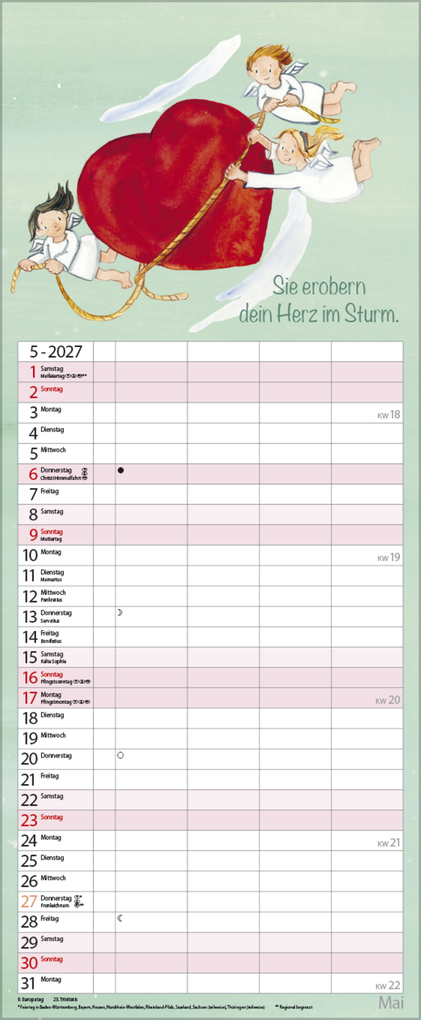 Weitere Ansicht: Familientimer Schutzengel 2027