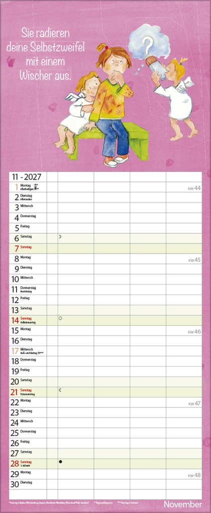 Weitere Ansicht: Familientimer Schutzengel 2027