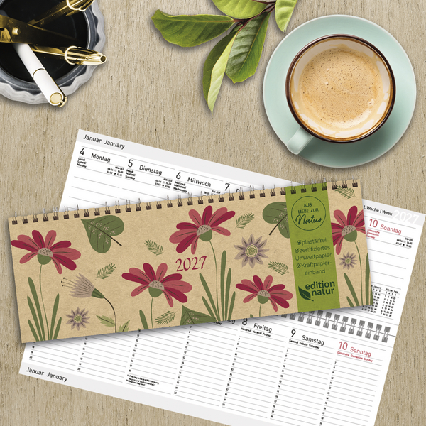 Weitere Ansicht: Tischquerkalender Edition Natur Flowers 2027
