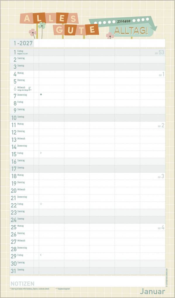 Weitere Ansicht: Glücksmomente 2027