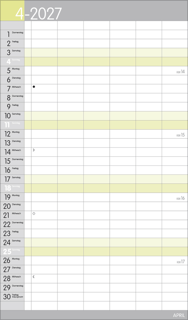 Weitere Ansicht: XL Familienplaner Pastell 2027