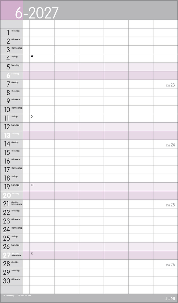 Weitere Ansicht: XL Familienplaner Pastell 2027