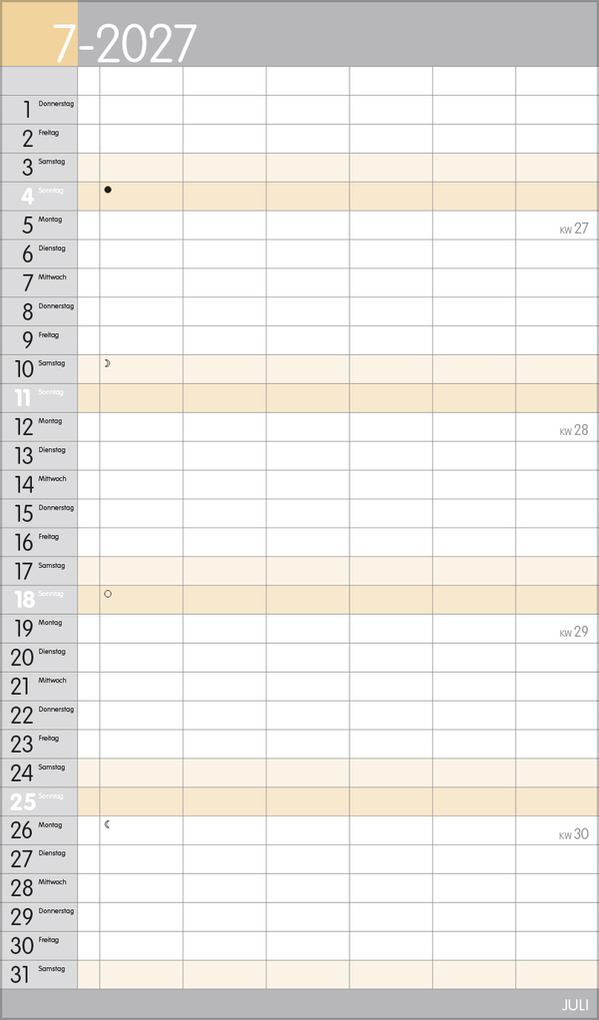 Weitere Ansicht: XL Familienplaner Pastell 2027