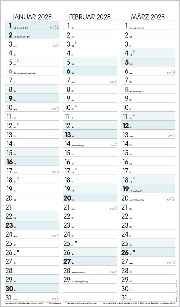 Weitere Ansicht: XL Familienplaner Pastell 2027