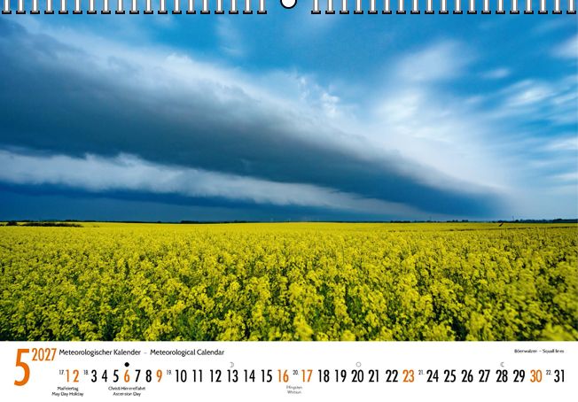 Weitere Ansicht: Meteorologischer Kalender 2027 Meteorological Calendar