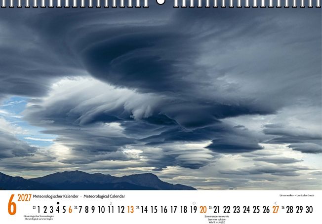 Weitere Ansicht: Meteorologischer Kalender 2027 Meteorological Calendar