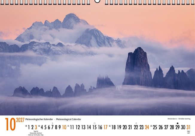 Weitere Ansicht: Meteorologischer Kalender 2027 Meteorological Calendar