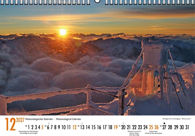 Weitere Ansicht: Meteorologischer Kalender 2027 Meteorological Calendar