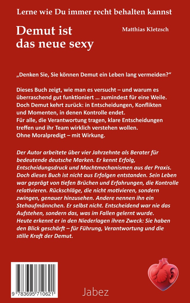 Weitere Ansicht: Demut ist das neue sexy | Matthias Kletzsch