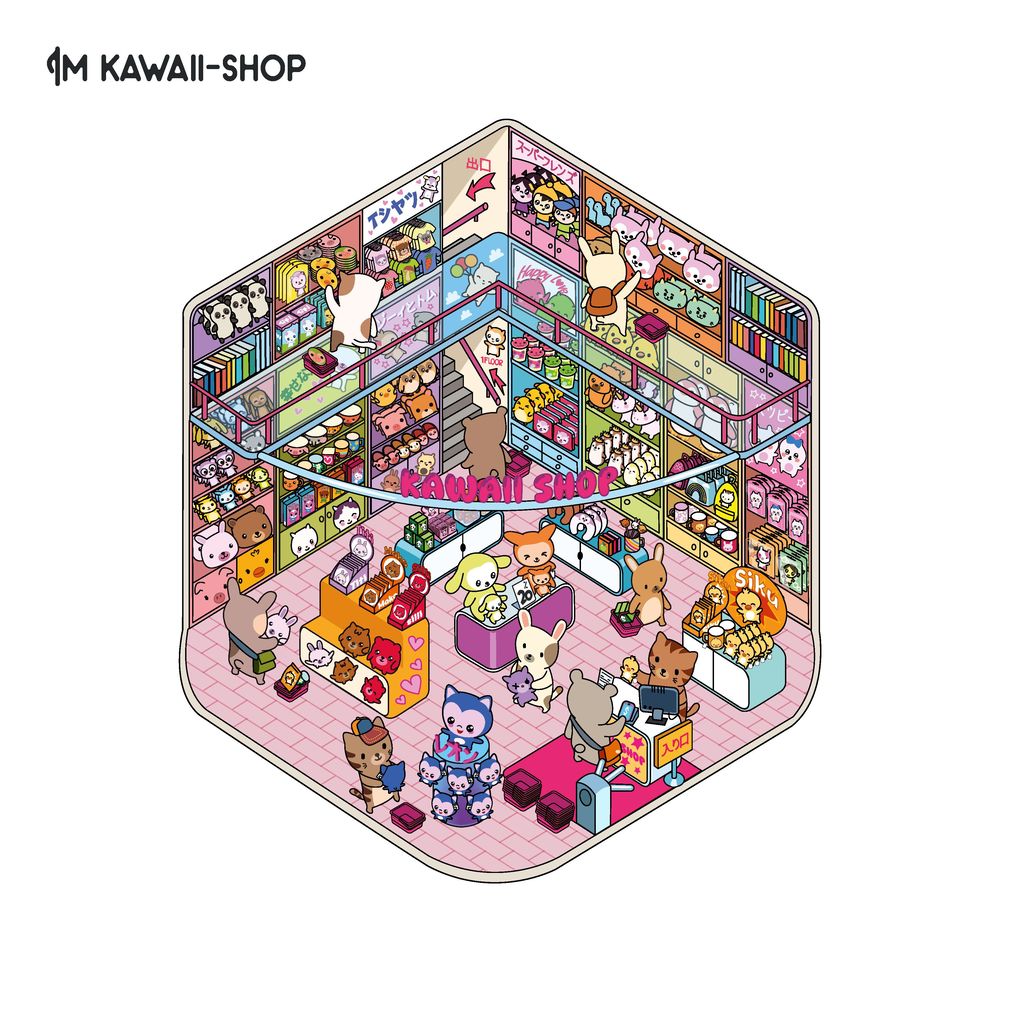 Weitere Ansicht: Mini-Sticker-Szenen - Cozy Mini-Japan I 3D-Sticker