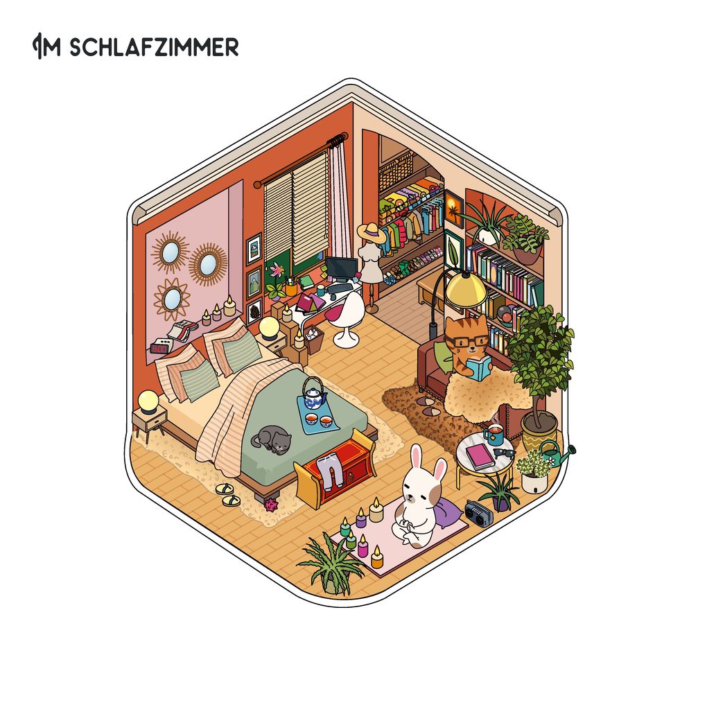 Weitere Ansicht: Mini-Sticker-Szenen - Cozy Mini-Homes I 3D-Sticker