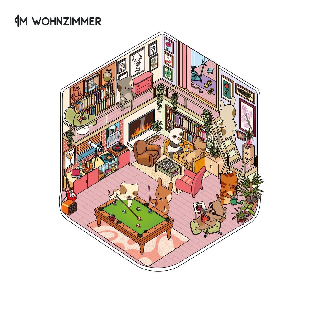 Weitere Ansicht: Mini-Sticker-Szenen - Cozy Mini-Homes I 3D-Sticker