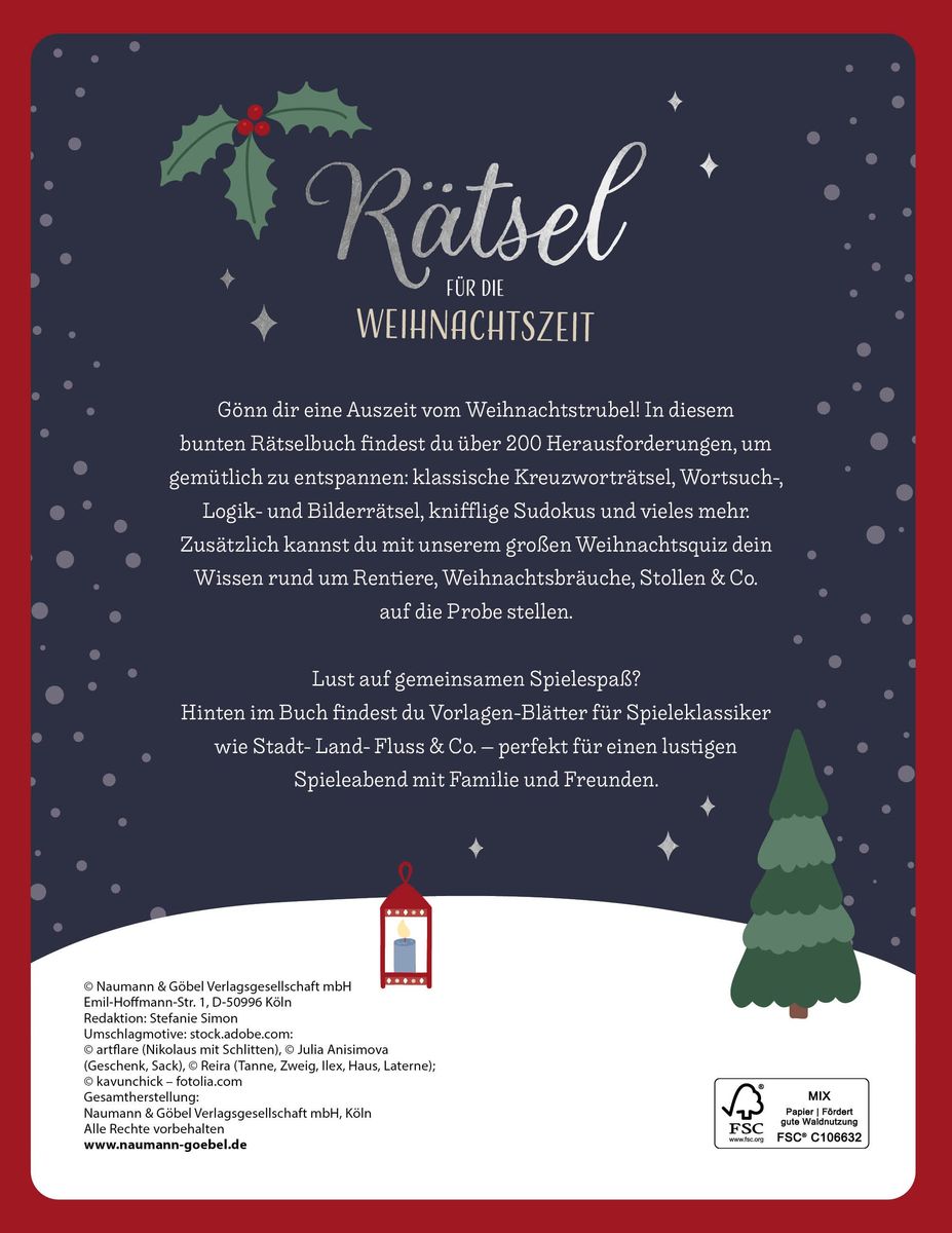 Weitere Ansicht: Rätsel für die Weihnachtszeit I Rätselbuch für Erwachsene