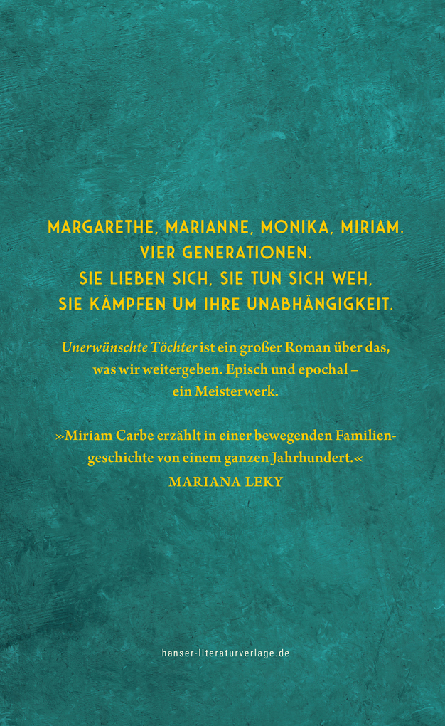 Weitere Ansicht: Unerwünschte Töchter | Miriam Carbe