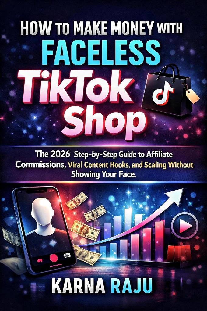 Produktbild: How to Make Money with Faceless TikTok Shop: The 2026 Step-by-Step Guide to Affiliate Commissions, Viral Content Hooks, and Scaling Without Showing Your Face | Karna Raju