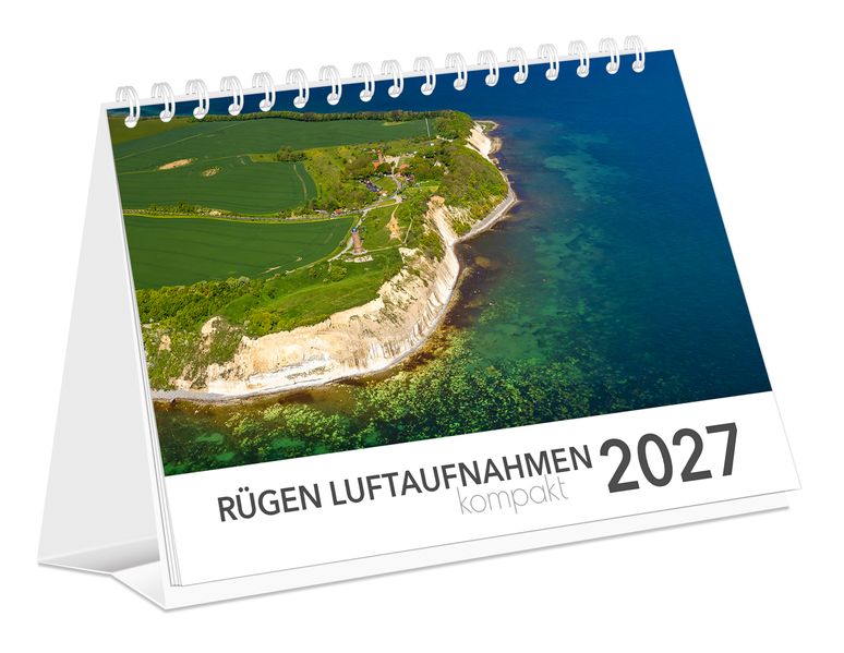 Produktbild: Kalender Rügen Luftaufnahmen kompakt 2027 | Peter Schubert, K4 Verlag