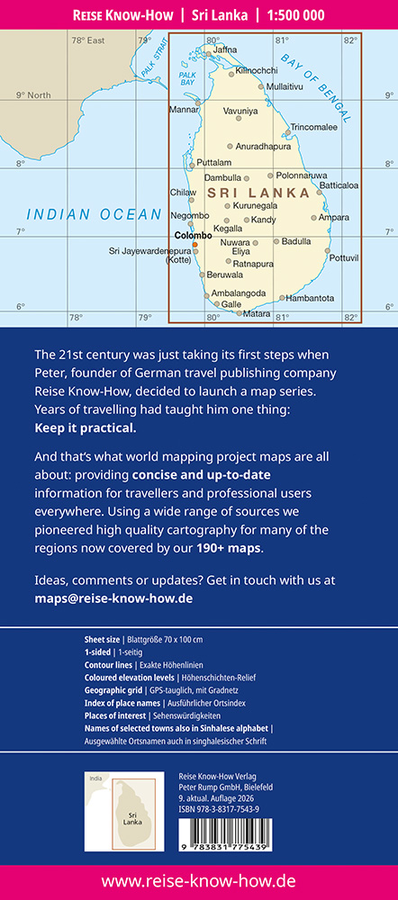 Weitere Ansicht: Reise Know-How Landkarte Sri Lanka (1:500.000)