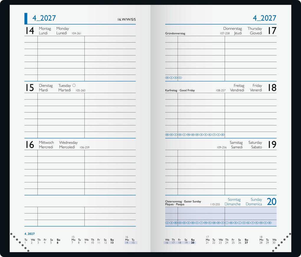 Weitere Ansicht: BRUNNEN 1075615027 Taschenkalender Mod. 756 2027 "Botanical" A6, Papier