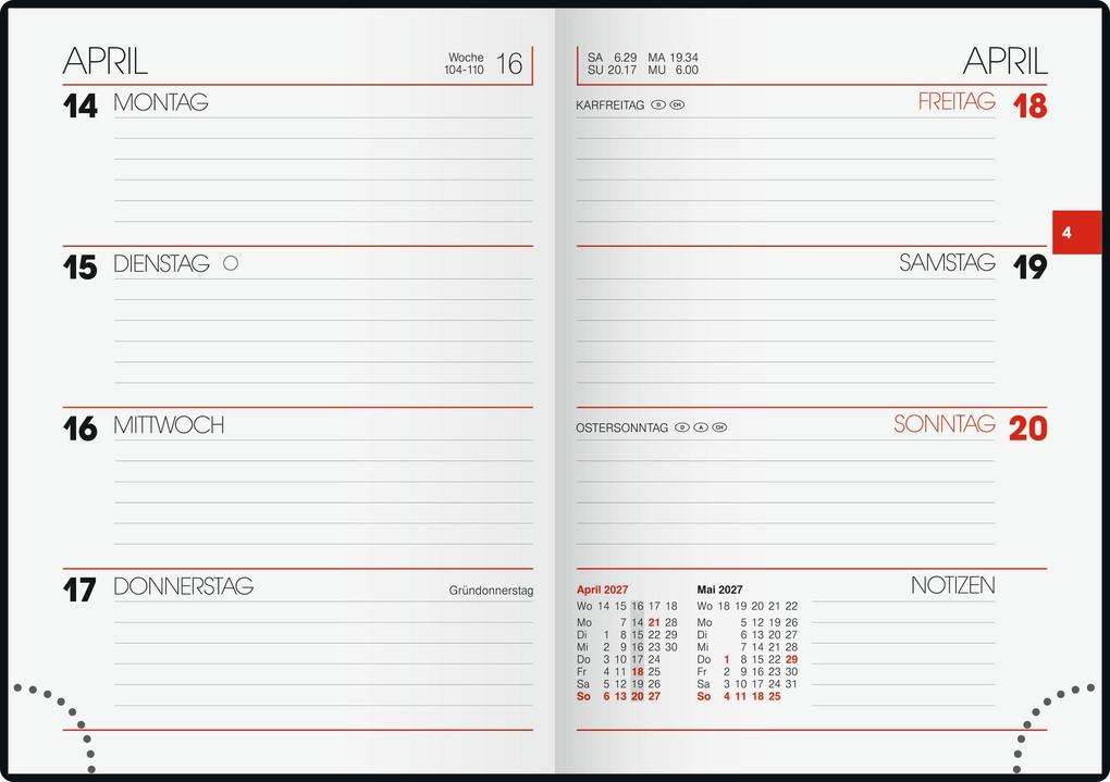Weitere Ansicht: BRUNNEN 1073115037 Taschenkalender Mod. 731 2027 "Bloom" A6, Papier