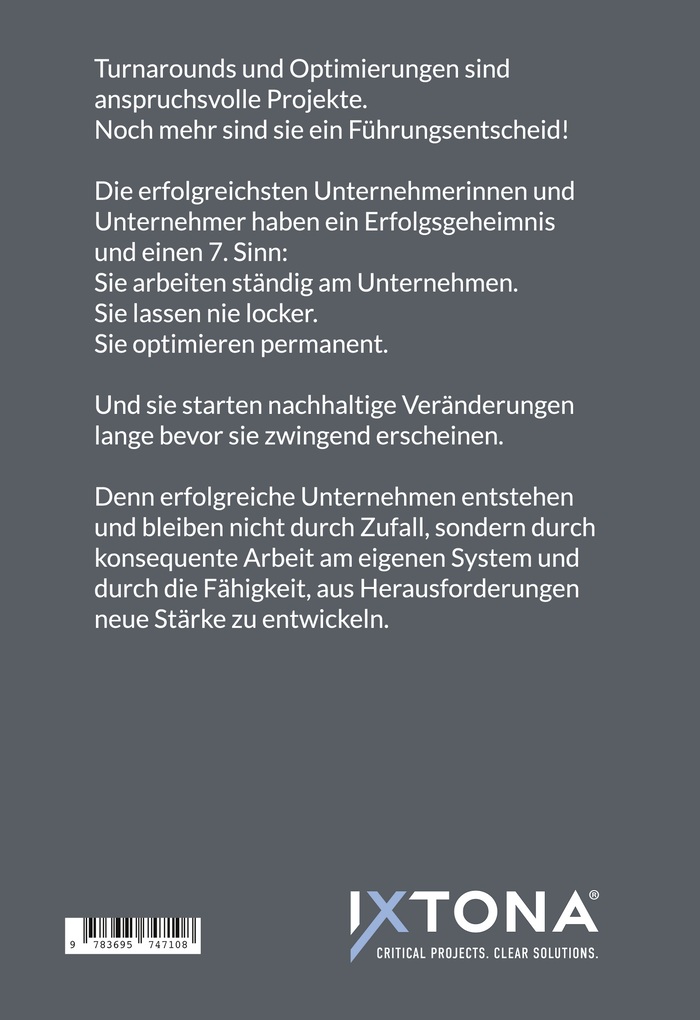 Weitere Ansicht: Intelligente Turnarounds & Optimierungen | Siegfried Hörfarter