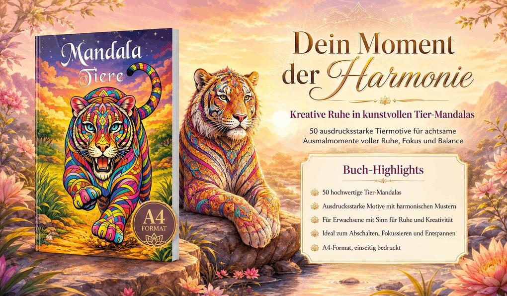 Weitere Ansicht: Mandala Tiere Malbuch für Erwachsene mit 50 schönen Ausmalmotiven | Josef Mickey Müller