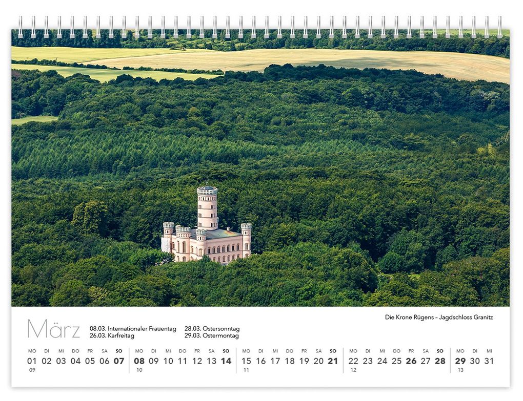 Weitere Ansicht: Kalender Rügen Luftaufnahmen kompakt 2027 | Peter Schubert, K4 Verlag