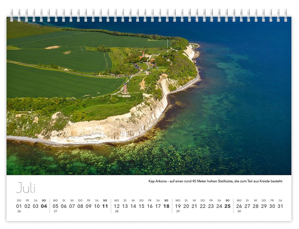 Weitere Ansicht: Kalender Rügen Luftaufnahmen kompakt 2027 | Peter Schubert, K4 Verlag