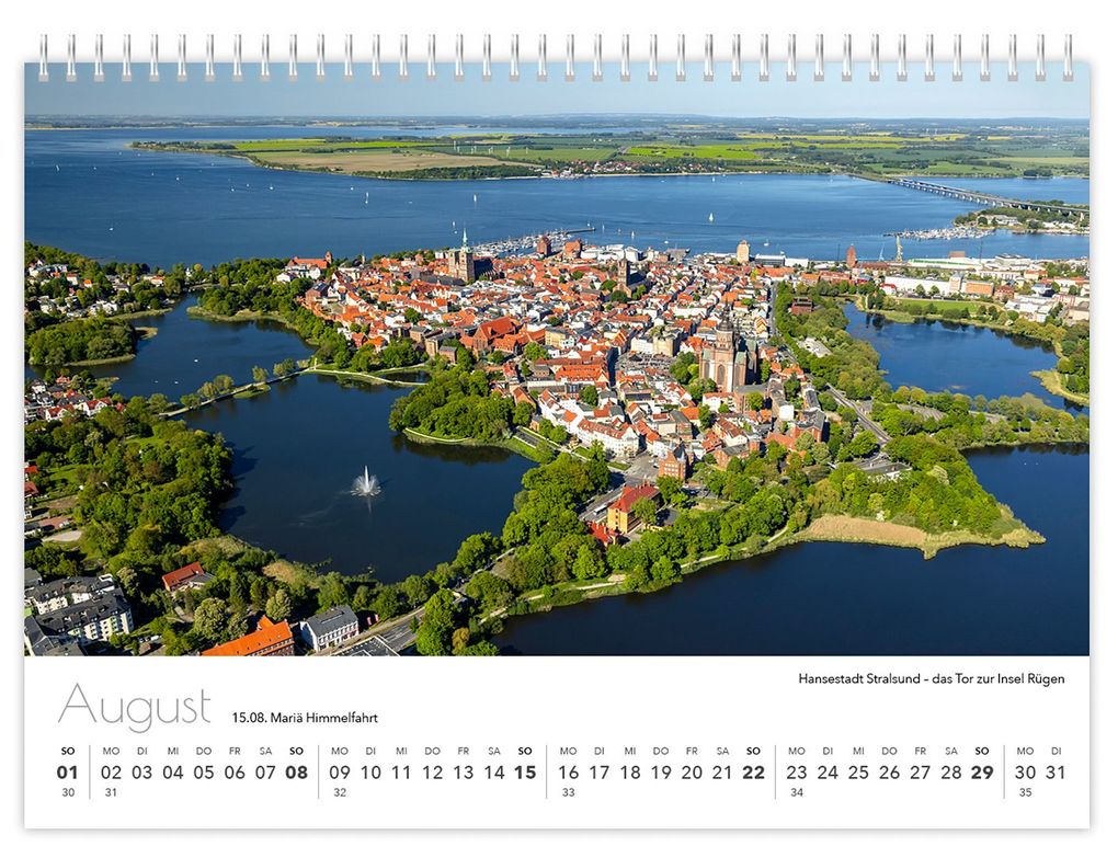 Weitere Ansicht: Kalender Rügen Luftaufnahmen kompakt 2027 | Peter Schubert, K4 Verlag