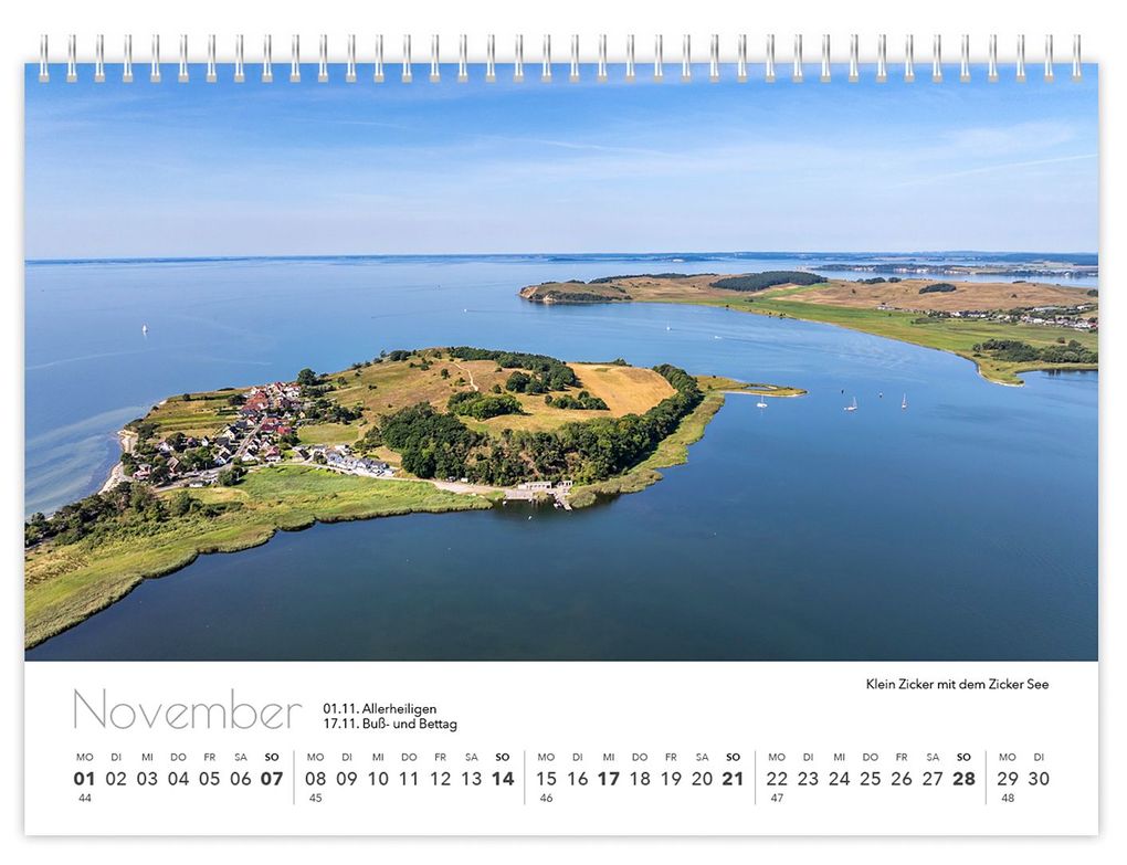 Weitere Ansicht: Kalender Rügen Luftaufnahmen kompakt 2027 | Peter Schubert, K4 Verlag