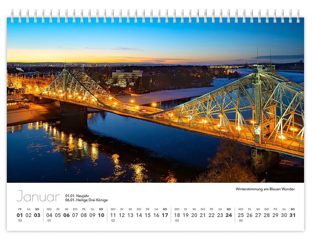 Weitere Ansicht: Kalender Dresden Elbflorenz kompakt 2027 | Peter Schubert, K4 Verlag