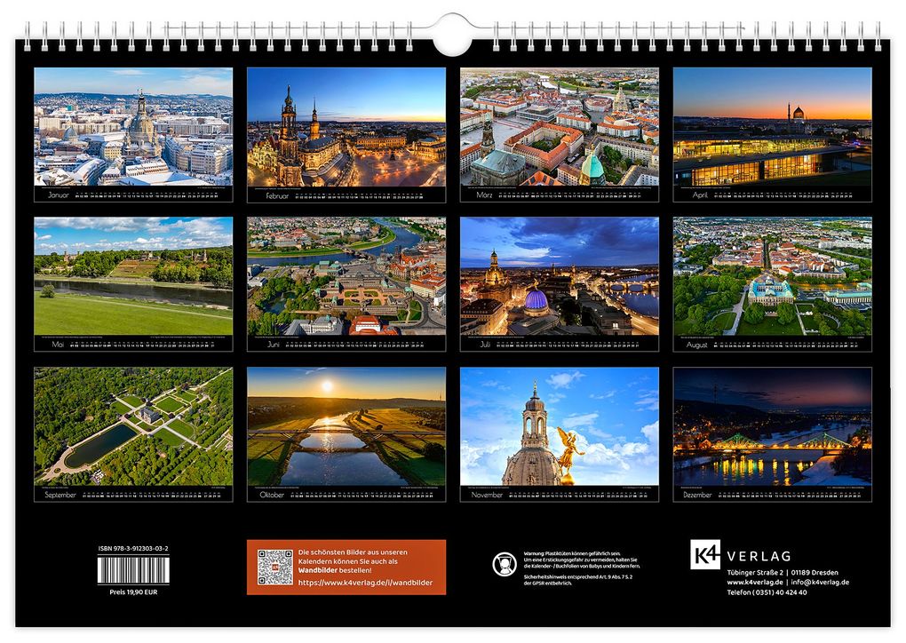 Weitere Ansicht: Kalender Dresden Luftaufnahmen 2027 | Peter Schubert