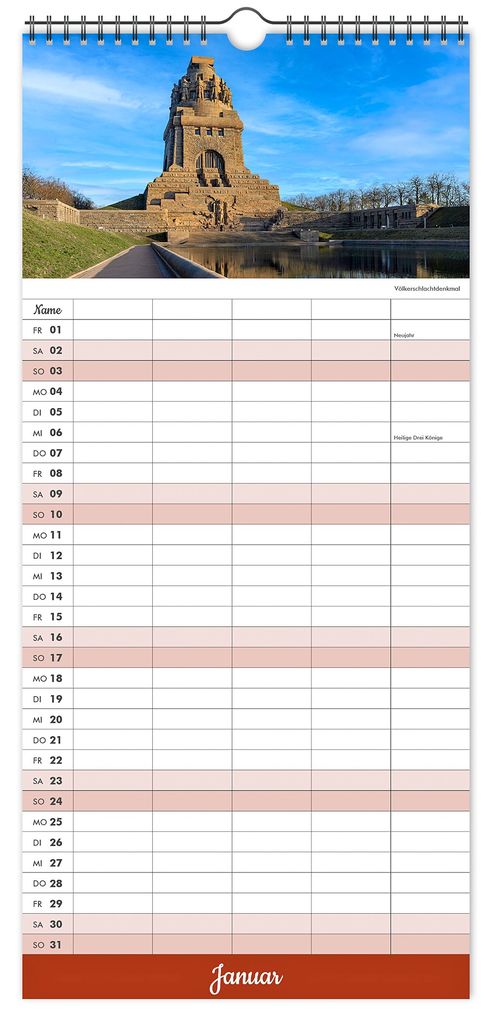 Weitere Ansicht: Kalender Familienplaner Leipzig 2027 | Peter Schubert, K4 Verlag