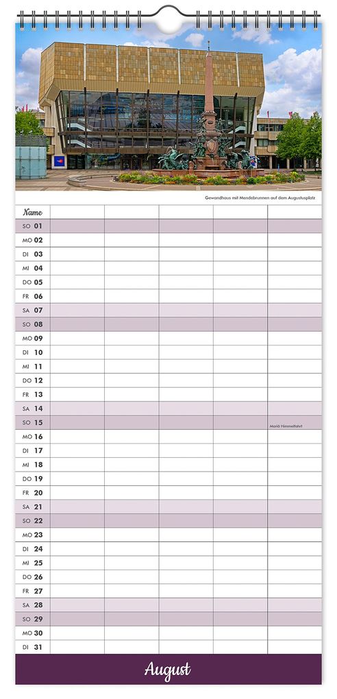 Weitere Ansicht: Kalender Familienplaner Leipzig 2027 | Peter Schubert, K4 Verlag