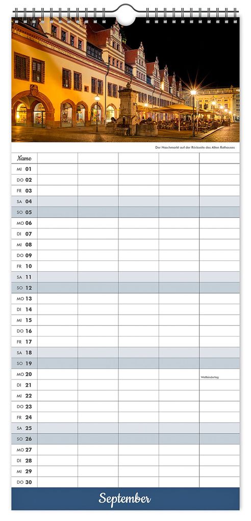 Weitere Ansicht: Kalender Familienplaner Leipzig 2027 | Peter Schubert, K4 Verlag