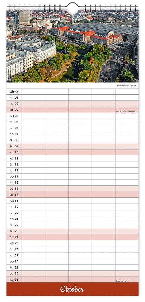 Weitere Ansicht: Kalender Familienplaner Leipzig 2027 | Peter Schubert, K4 Verlag