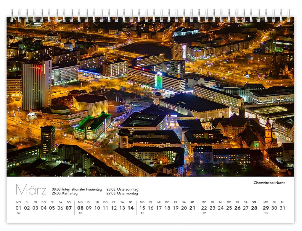 Weitere Ansicht: Kalender Sachsen von oben kompakt 2027 | Peter Schubert, K4 Verlag