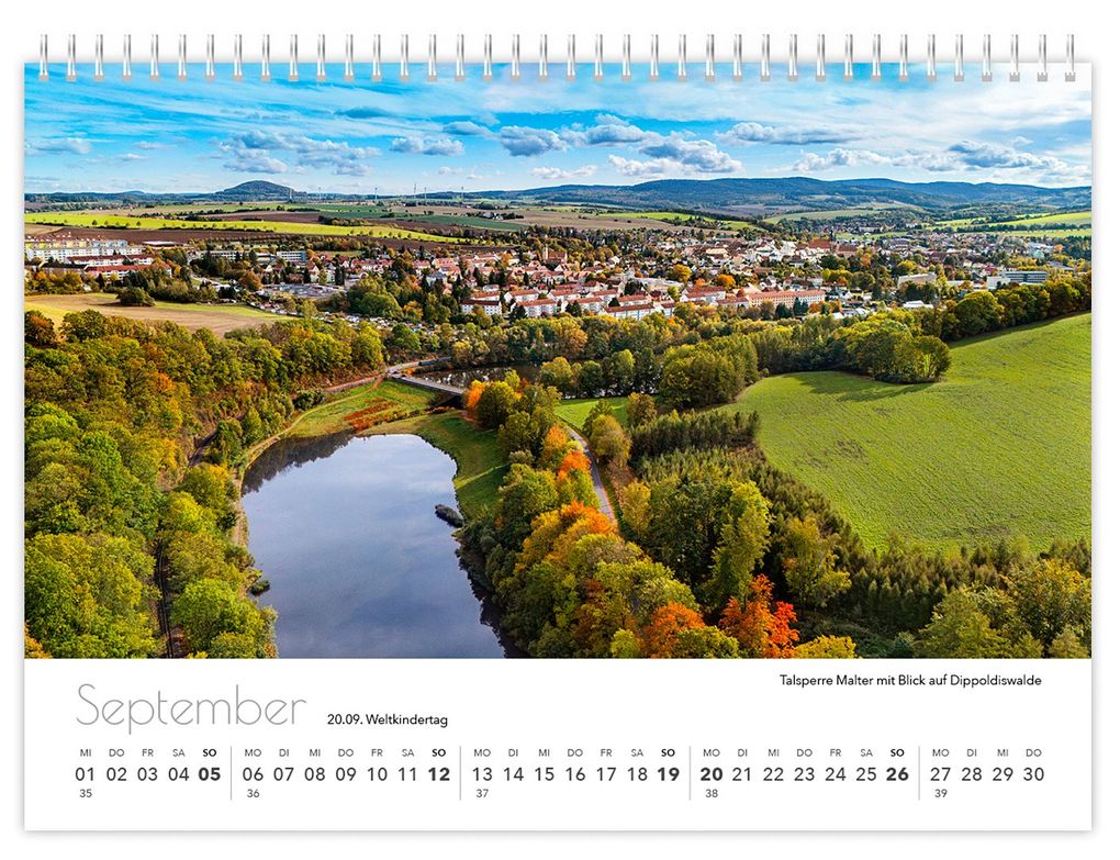 Weitere Ansicht: Kalender Sachsen von oben kompakt 2027 | Peter Schubert, K4 Verlag