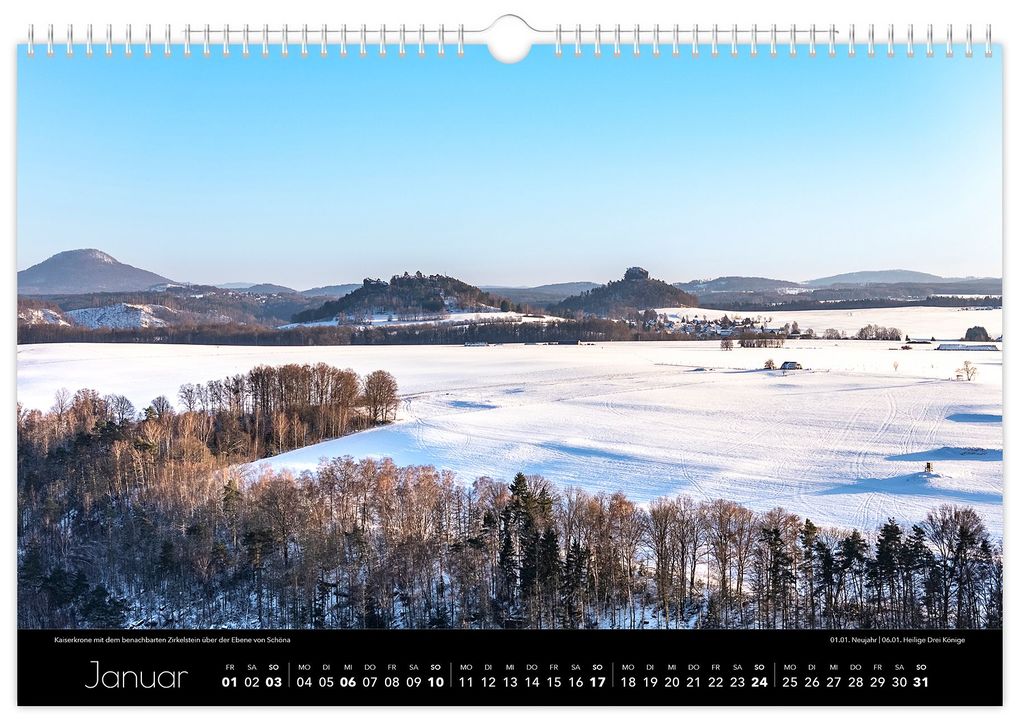 Weitere Ansicht: Kalender Sächsische Schweiz Luftaufnahmen 2027 | Peter Schubert